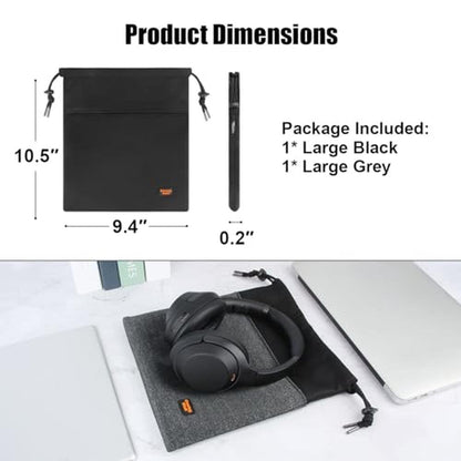Headphone Bag: Desing Wish 2-Pack Lightweight Headphone – Close-up Detail