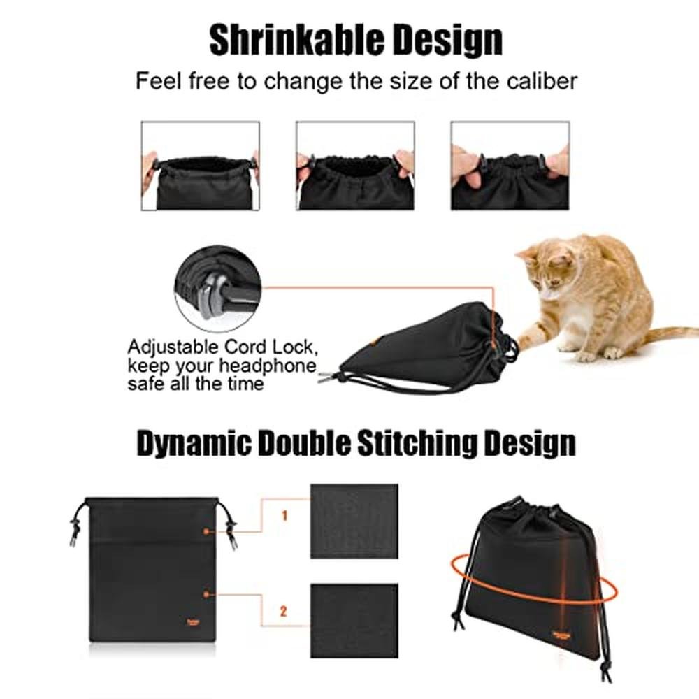 Headphone Bag: Desing Wish 2-Pack Lightweight Headphone – In Use