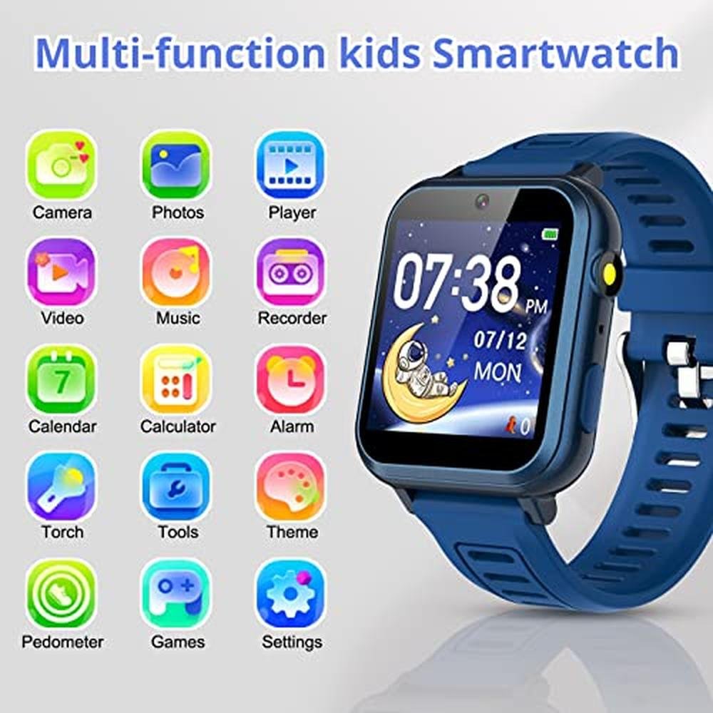 High-Performance Kids Watch with 24 Puzzle Games and – Side View