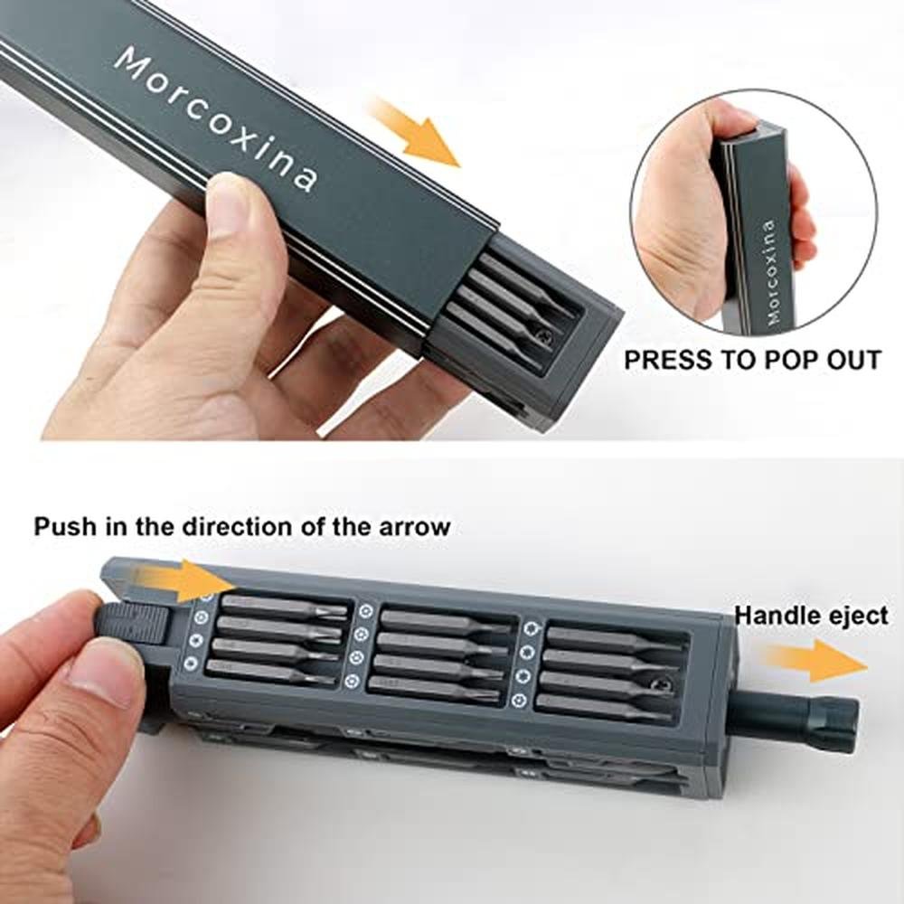 Precision Screwdriver Set: Morcoxina 46 in 1 Mini – Close-up Detail
