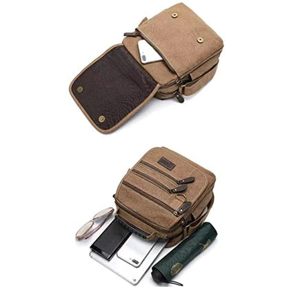 Sunsomen Bag: Mens Canvas Shoulder Bag Small Messenger – Packaging