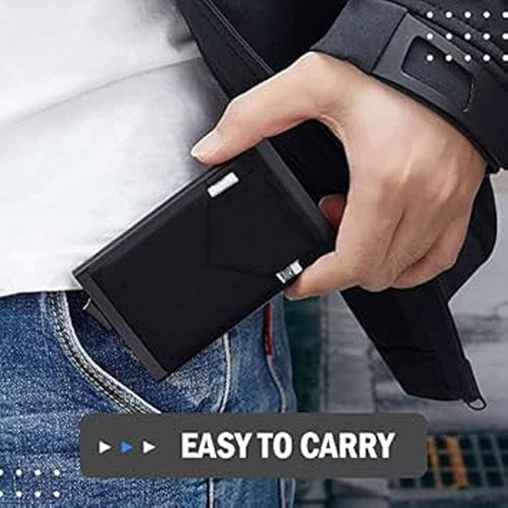 Wallet Men: YESIIW Ultra Slim Wallet with RFID Protection – Side View