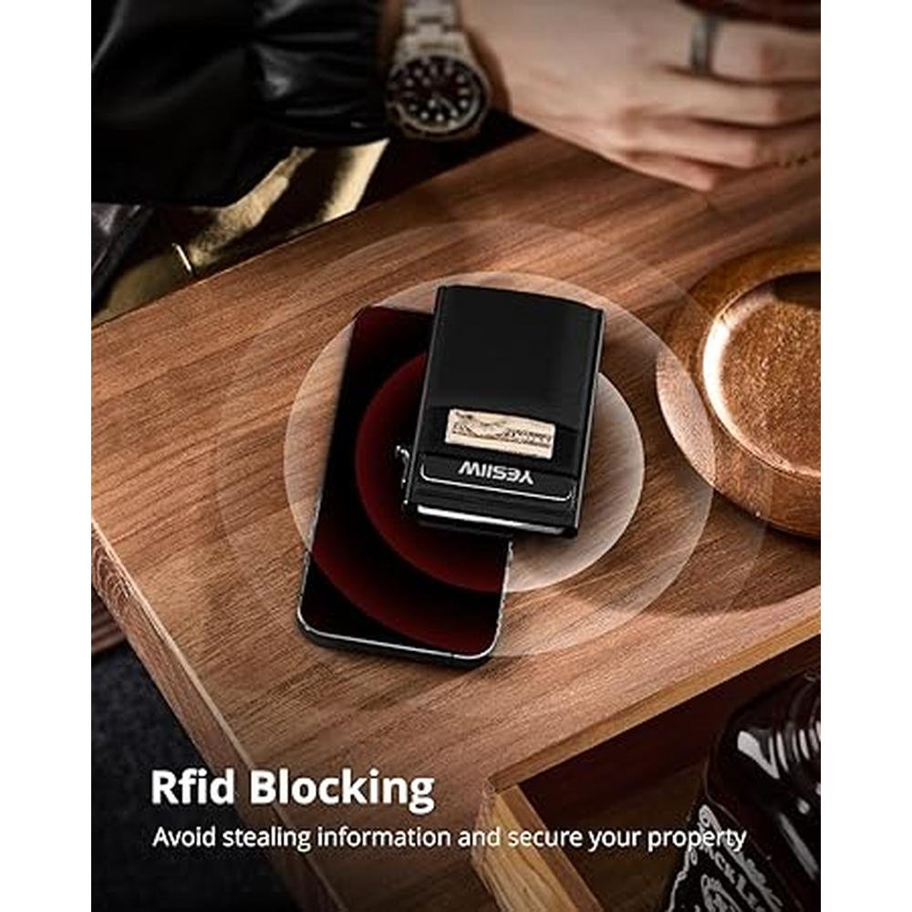 Wallet Men: YESIIW Ultra Slim Wallet with RFID Protection – Packaging