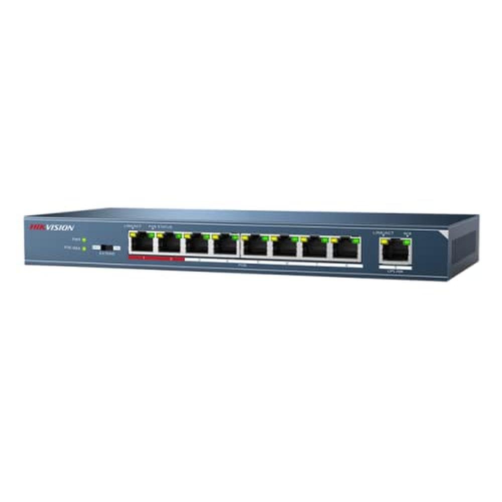 Hikvision DS-3E1309P-EI 8-Port Smart Managed 100 Mbps PoE – Side View
