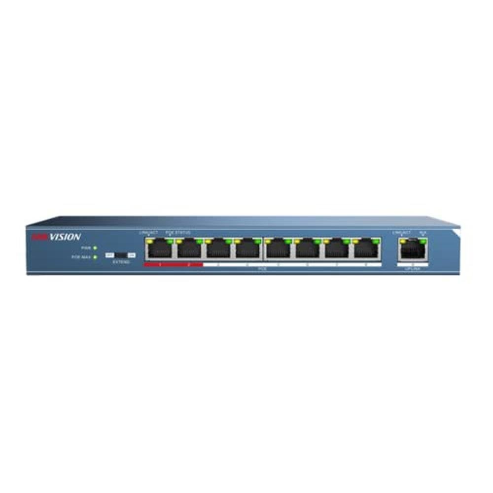 Hikvision DS-3E1309P-EI 8-Port Smart Managed 100 Mbps PoE – Close-up Detail