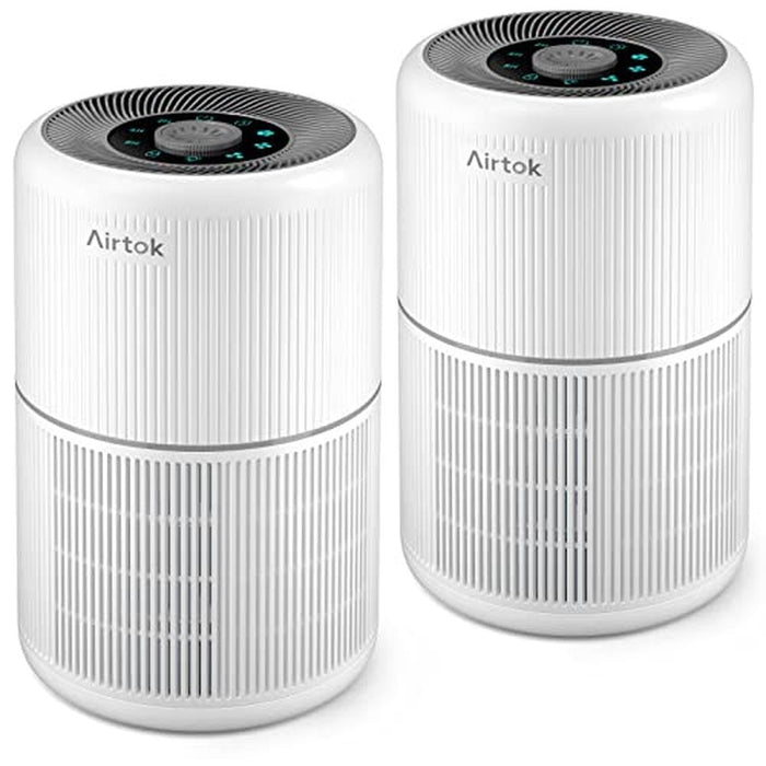 Air Purifier: 2-Pack AIRTOK AP0601 with H13 True HEPA – Front View