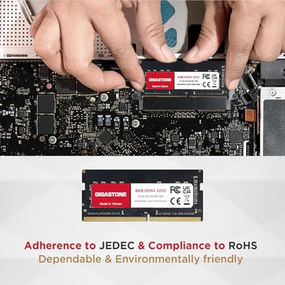DDR4 PC4-25600: GIGASTONE 32GB Kit 4x8GB DDR4 3200MHz – Packaging