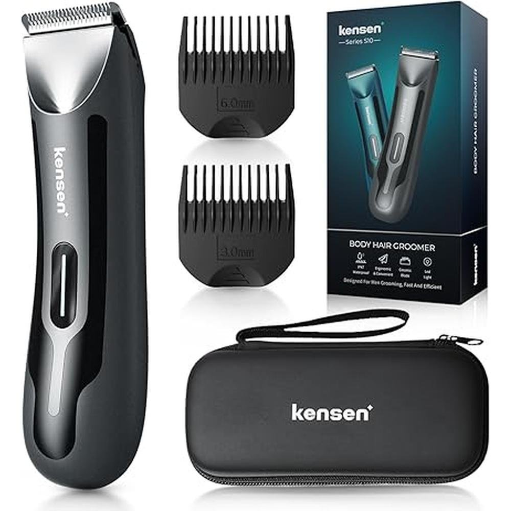 Body Hair Trimmer for Men: Kensen Electric Groin Hair – Front View