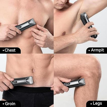 Body Hair Trimmer for Men: Kensen Electric Groin Hair – In Use