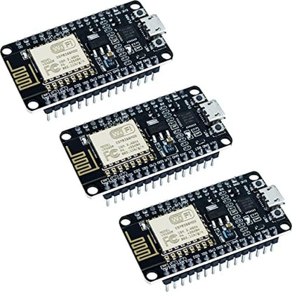Hosyond 3Pcs: ESP8266 ESP-12E CP2102 NodeMCU Lua Wireless – Front View