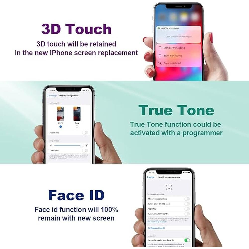[NOT LCD] for iPhone Xs Screen Replacement OLED 5.8 inch – Side View