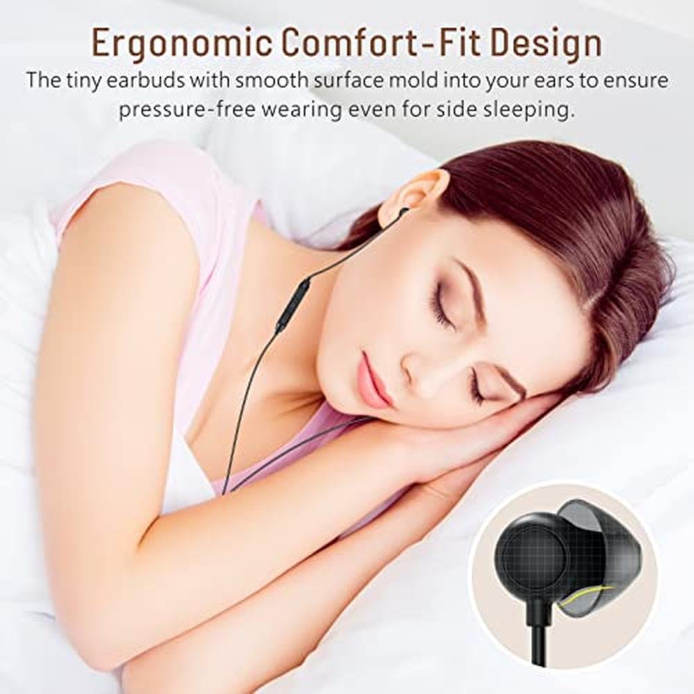 Hearprotek Sleep Earbuds: 2 Pairs Soft Comfortable In-Ear – Side View