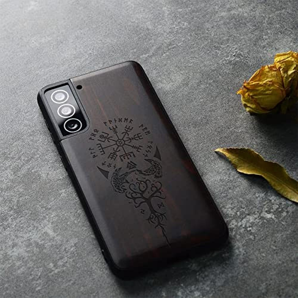 S22 Case: Carveit Galaxy S22 Wood Case Blackwood Hybrid – Packaging