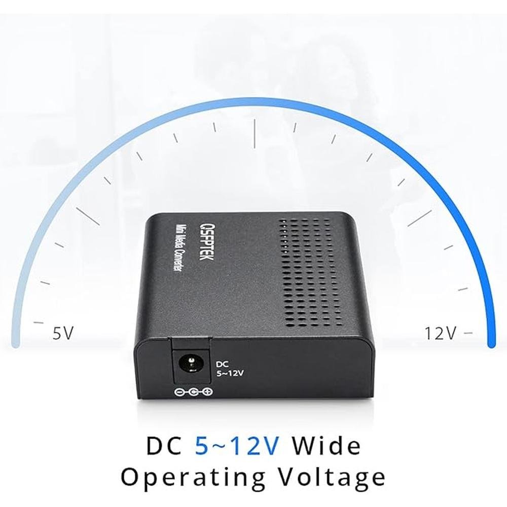 SFP+ Media Converter: Mini Unmanaged 1x 10GBase-X to 1x – Side View