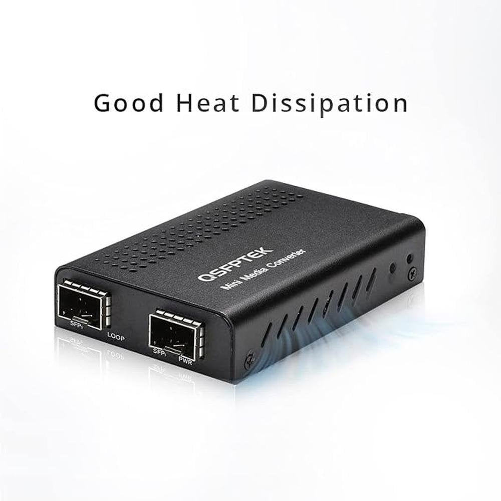 SFP+ Media Converter: Mini Unmanaged 1x 10GBase-X to 1x – In Use