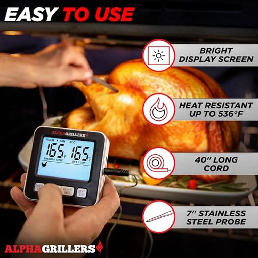 Thermometer Alpha: Alpha Grillers Turkey Thermometer – Side View