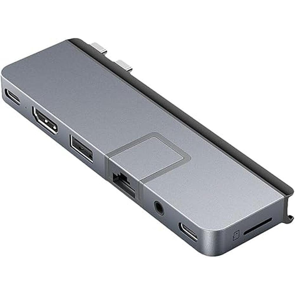 Hub Adapter: Hyper Drive Duo PRO 7-in-2 USB-C Hub Multiport – Front View