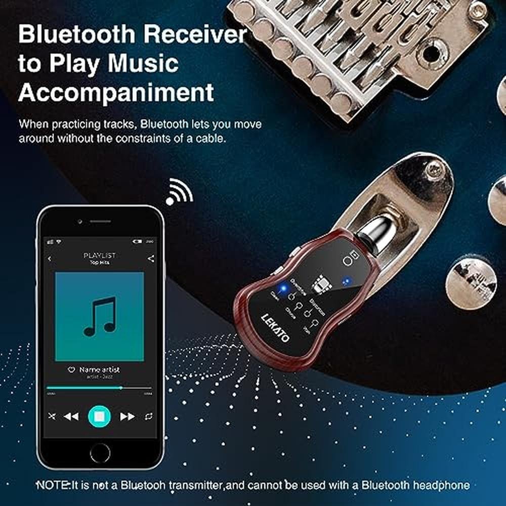 Guitar Headphone: LEKATO Micro Electric Guitar Headphone Amp – In Use