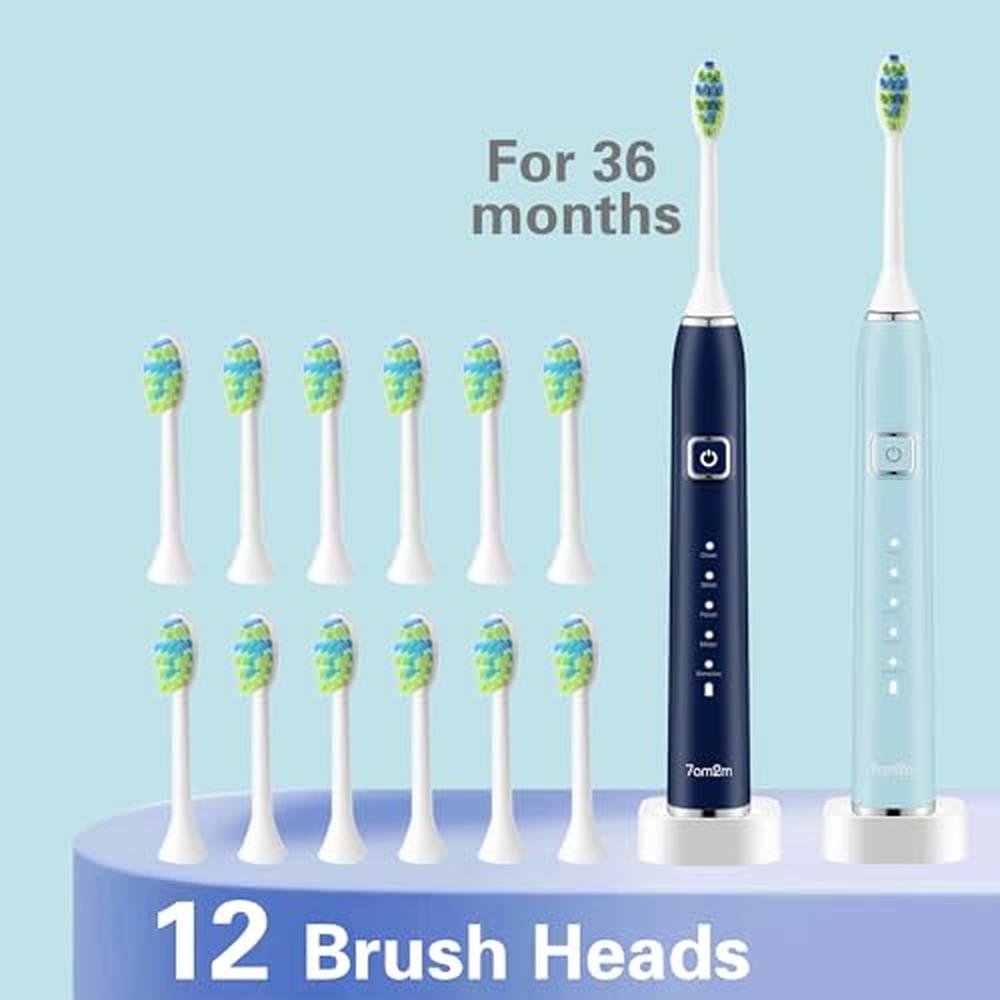 Sonic Electric Toothbrush 2 Pack Set for Adults – In Use