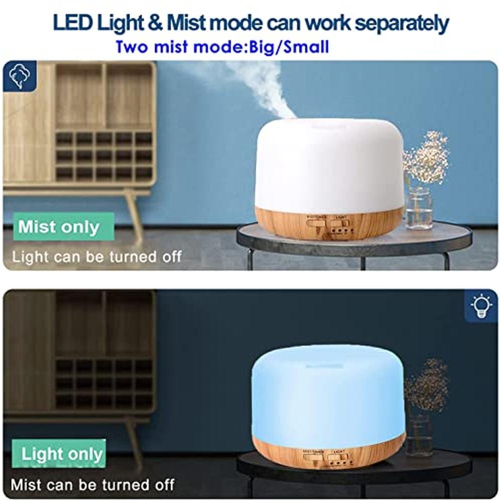 Oil Diffuser: 300ML Electric Ultrasonic Air Aroma Diffuser – Side View