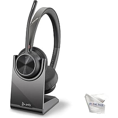 Poly Voyager 4320 UC Wireless Bluetooth Duo Headset – Front View
