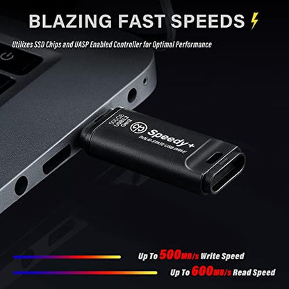 AXE MEMORY Portable SSD 500GB Solid State USB Drive – Close-up Detail