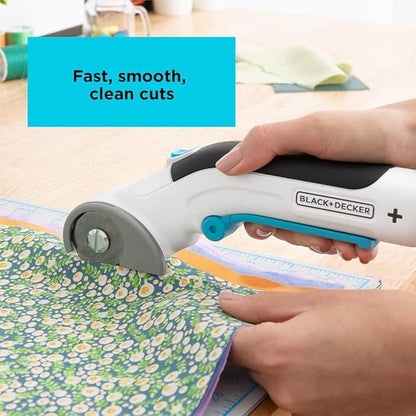 Black Decker: 4V MAX Cordless Fabric & Craft Cutter Rotary – Packaging