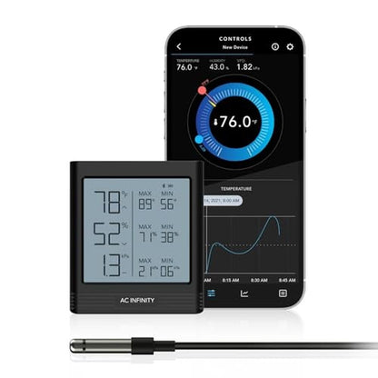 AC Infinity CLOUDCOM B1: Temperature Humidity VPD Smart – Front View