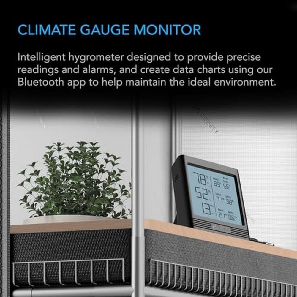 AC Infinity CLOUDCOM B1: Temperature Humidity VPD Smart – Side View