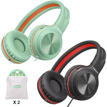 SIMOLIO 2 Pack Headphones for Laptop – Front View