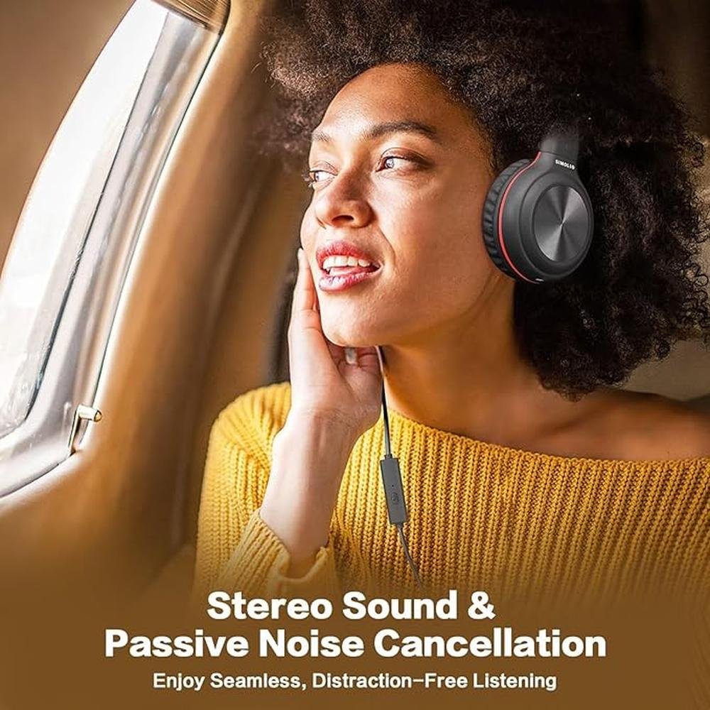 SIMOLIO 2 Pack Headphones for Laptop – Close-up Detail