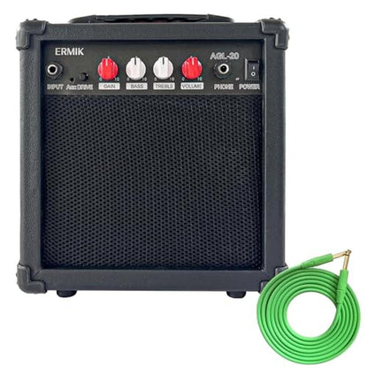 Electric Guitar Amp: Ermik 20W Electric Guitar Amplifier – Front View