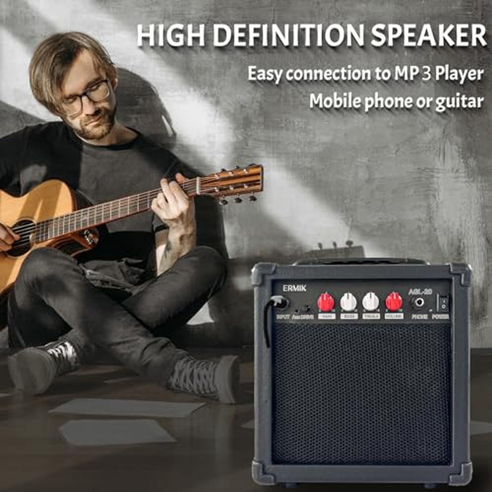 Electric Guitar Amp: Ermik 20W Electric Guitar Amplifier – In Use