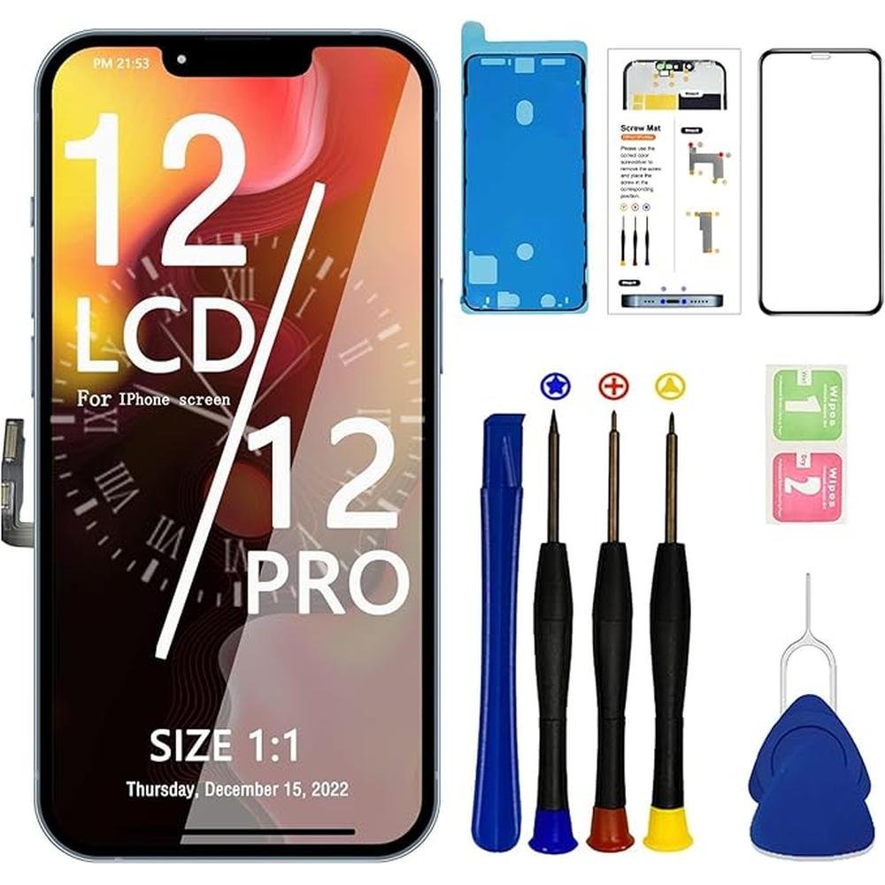 for iPhone 12/12 Pro Screen Replacement Kit 6.1 inch Full – Front View