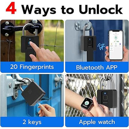Fingerprint Lock: Dhiedas Pad Lock with Fingerprint – Side View