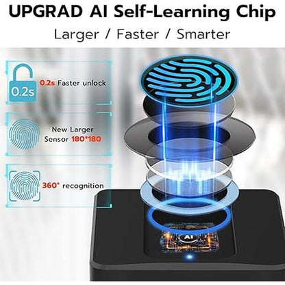 Fingerprint Lock: Dhiedas Pad Lock with Fingerprint – Close-up Detail