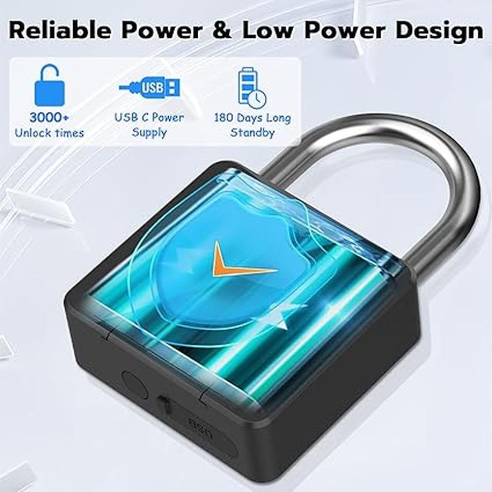 Fingerprint Lock: Dhiedas Pad Lock with Fingerprint – Packaging