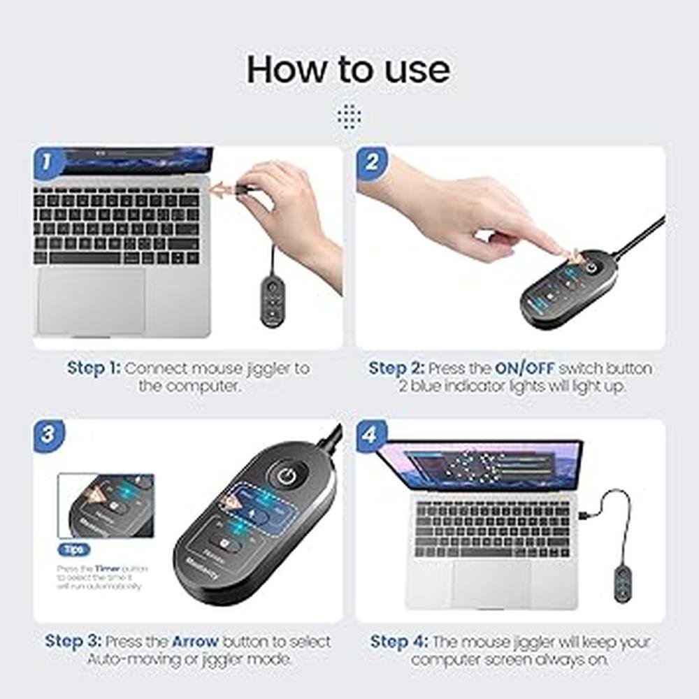 Mouse Meatanty: Meatanty 3-in-1 Mouse Jiggler USB Mouse – Close-up Detail