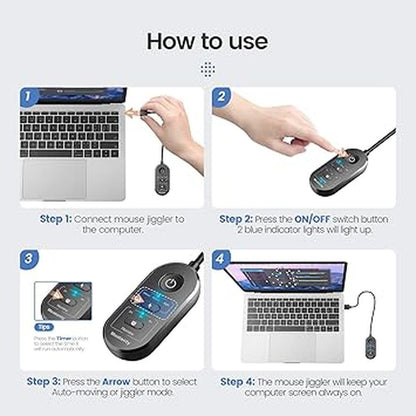 Mouse Meatanty: Meatanty 3-in-1 Mouse Jiggler USB Mouse – Close-up Detail