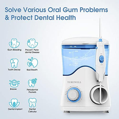 Water Dental Flosser: TUREWELL FC162 10 Pressure Levels – Side View