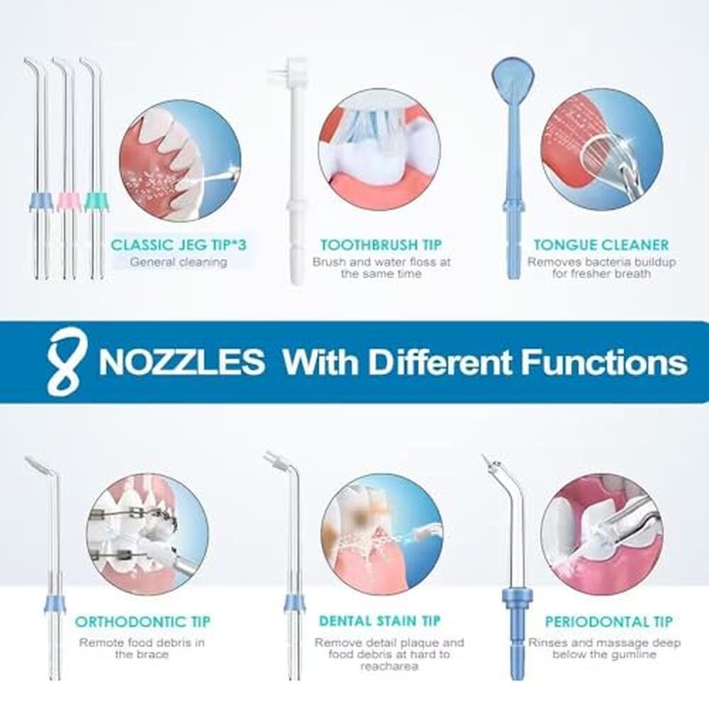 Water Dental Flosser: TUREWELL FC162 10 Pressure Levels – Close-up Detail