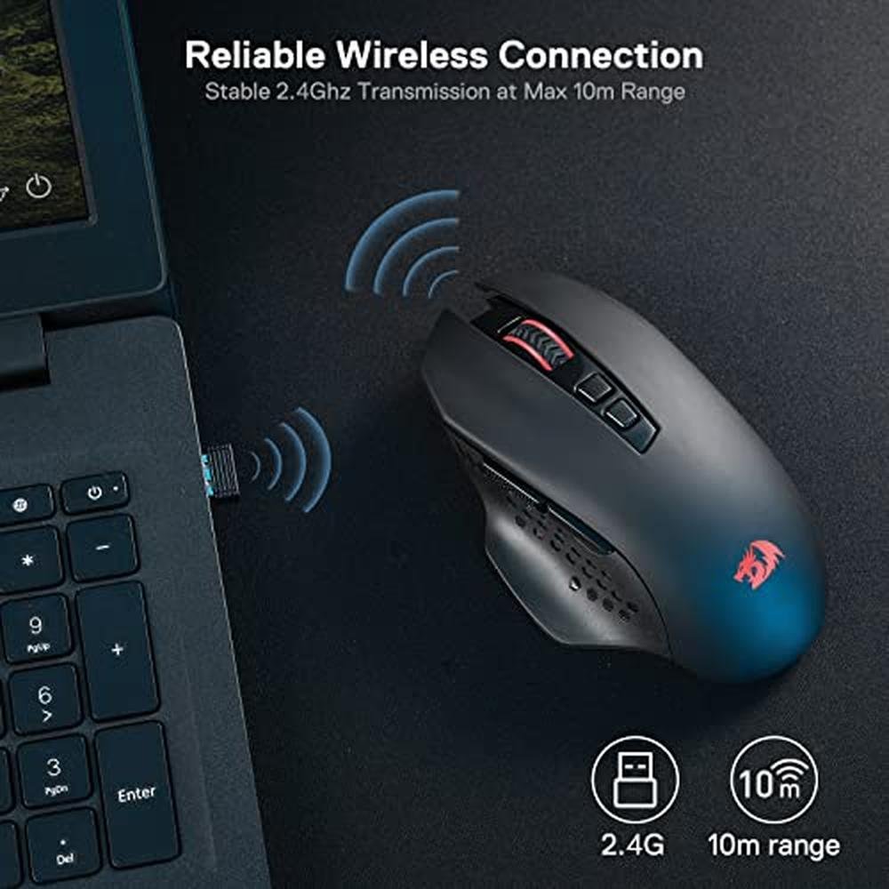 Redragon M656 Gainer Wireless Gaming Mouse – In Use