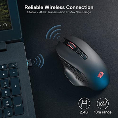 Redragon M656 Gainer Wireless Gaming Mouse – In Use