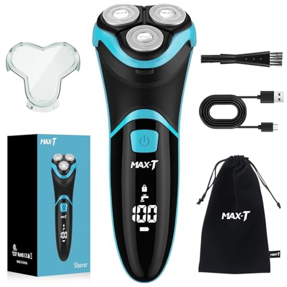 Electric Shaver: MAX-T Cordless Electric Razor for Men with – Front View