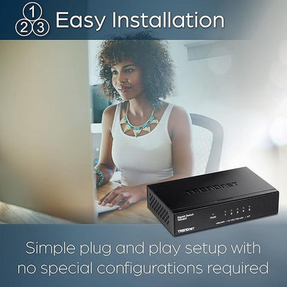 TRENDnet Gigabit Desktop Switch – Close-up Detail