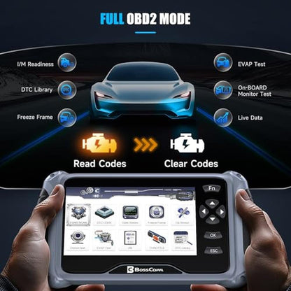 OBD2 Scanner All Systems: BOSSCOMM IF745 Car Code Reader – In Use