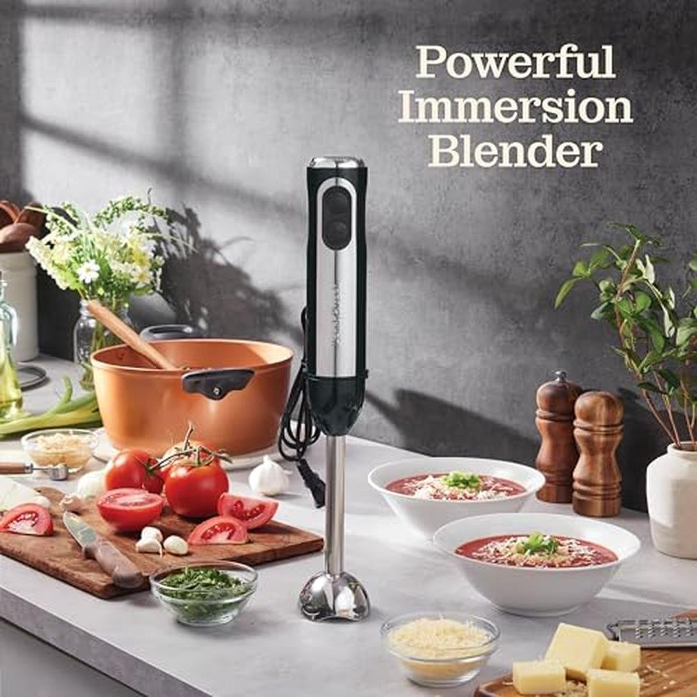 Powerful Immersion Blender: Electric Hand Blender 500 Watt – Side View