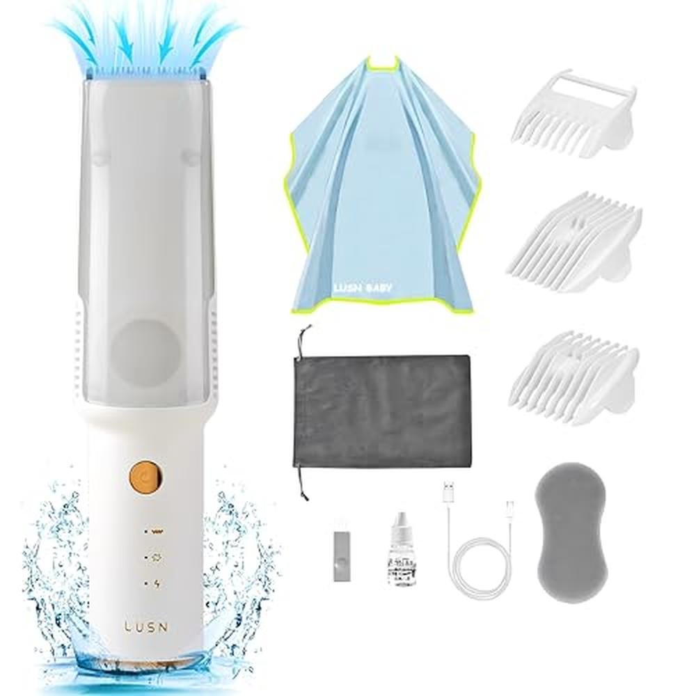 Baby Hair Clippers: LUSN Baby Hair Trimmers with Vacuum – Front View