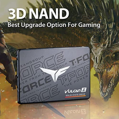 TEAMGROUP T-FORCE VULCAN Z 1TB SLC Cache 3D NAND TLC 2.5 – Close-up Detail