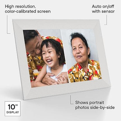 Aura Digital Frame: Carver WiFi Digital Picture Frame – Side View